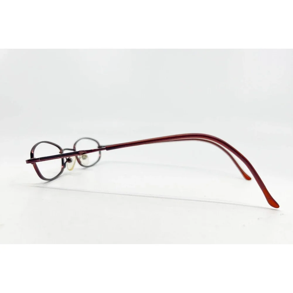Unbranded Eyeglasses Women Burgundy Metal Oval Frame 42-20-135 7714 Small